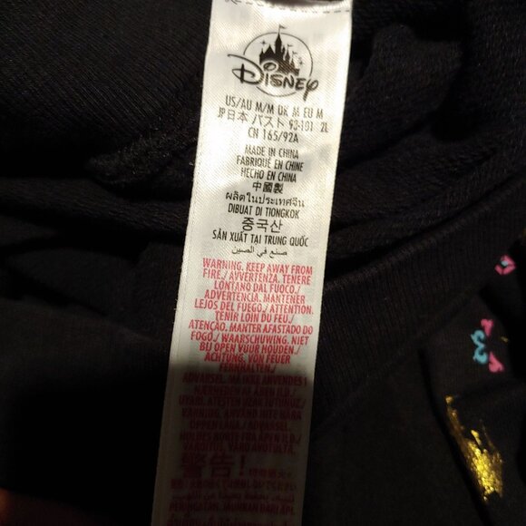 Disney Sleeping Beauty Castle Gold Full Zip Hoodie M Storybook Nostalgic - Picture 12 of 12